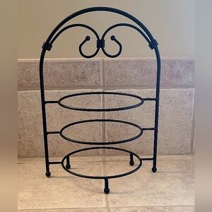 Southern Living at Home Three Tiered Plate Stand, Red Mountain Iron #40010.